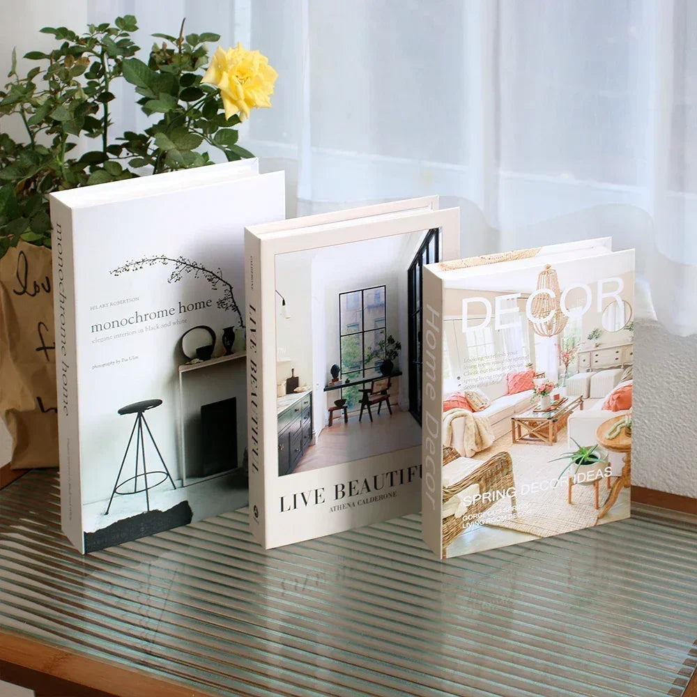 3Pcs Decorative Fake Books