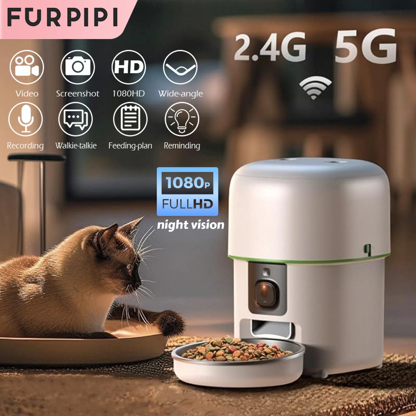 1080P Smart Automatic Cat Feeder