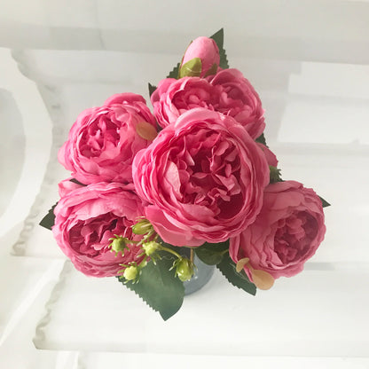 Pink Silk Peony Bouquet