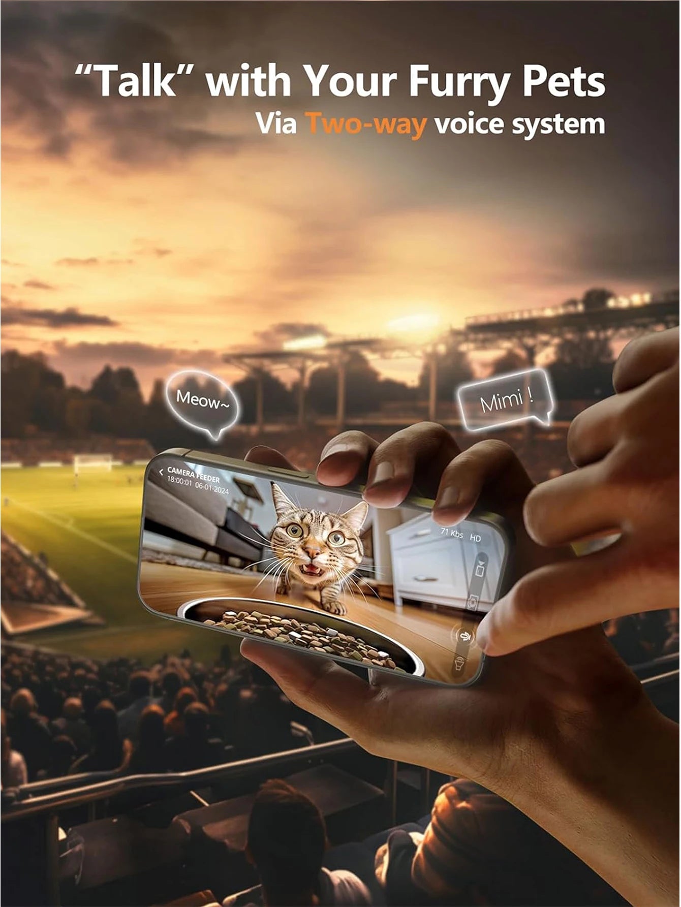 1080P Smart Automatic Cat Feeder