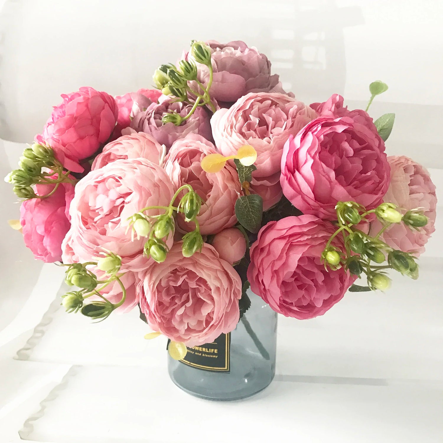 Pink Silk Peony Bouquet