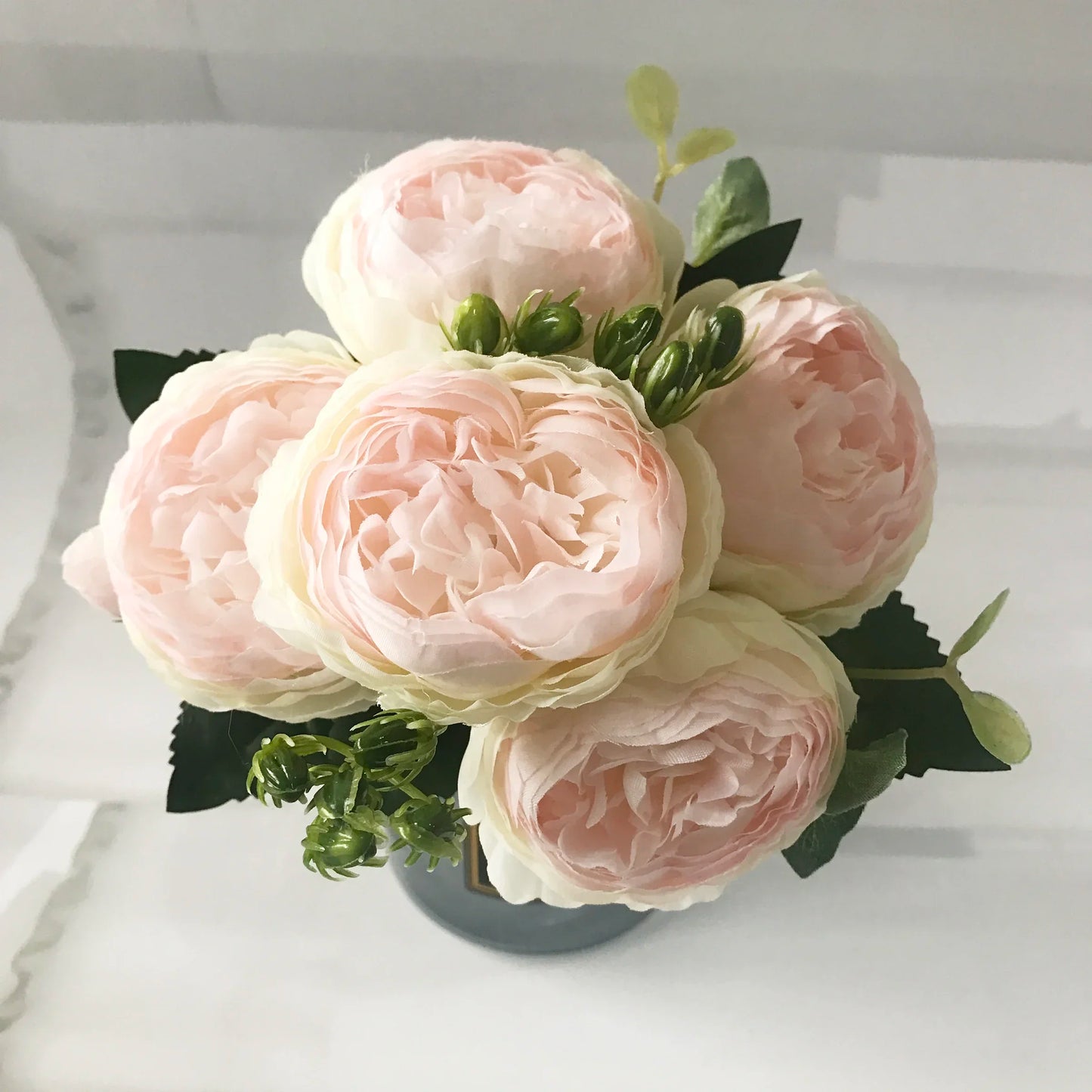 Pink Silk Peony Bouquet