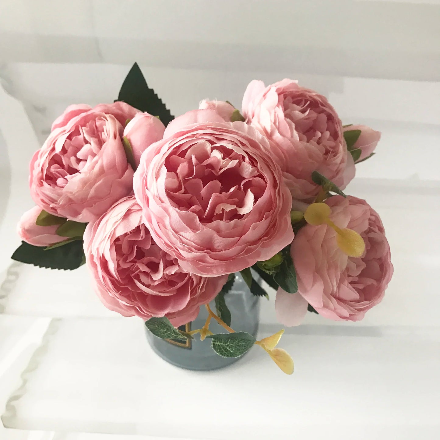 Pink Silk Peony Bouquet