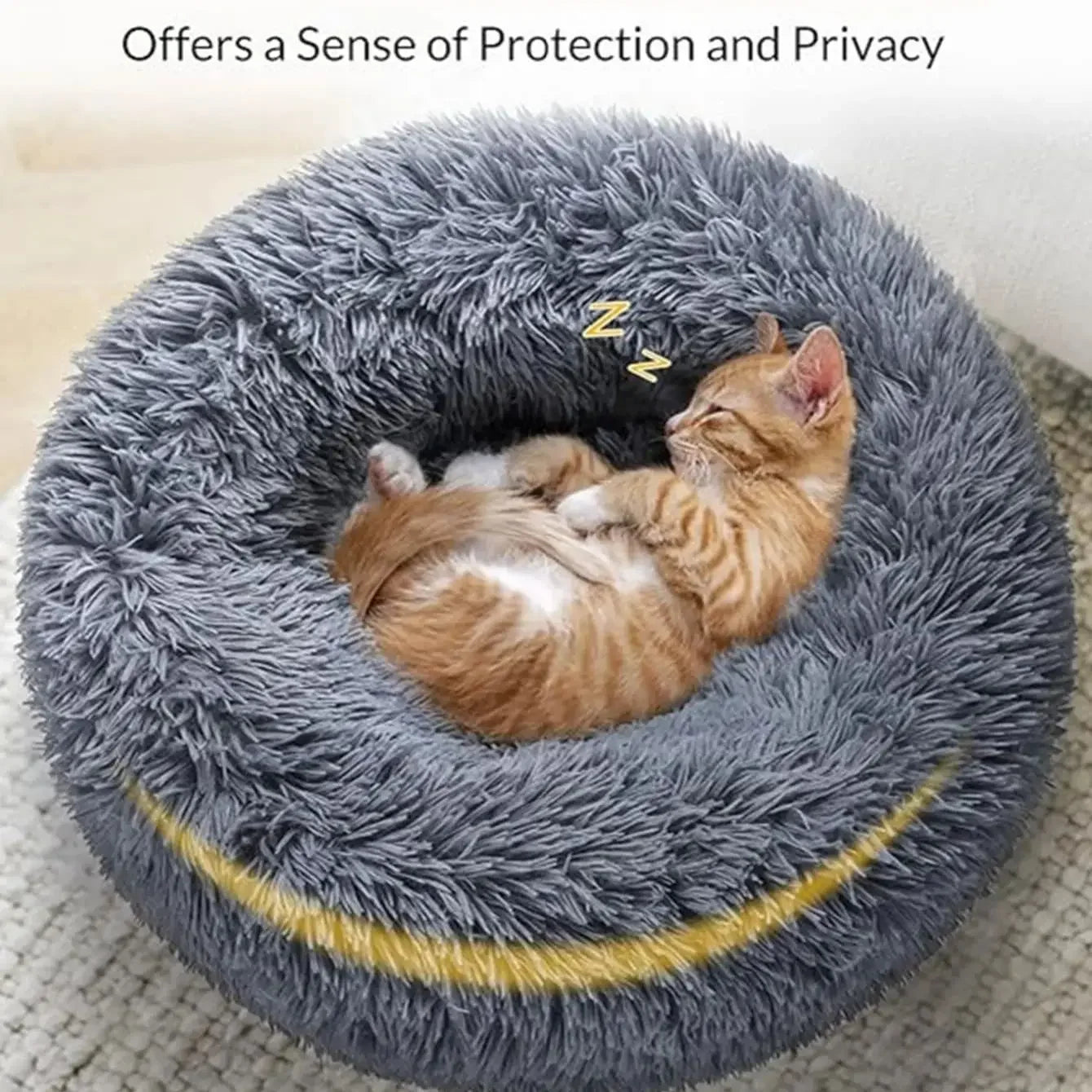 Round Plush Pet Bed